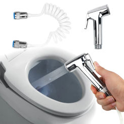Shower Head Nozzle Bathroom Cleaning Tools Spray Gun with Telephone Shower Hose Handheld Bidet Toilet Sprayer