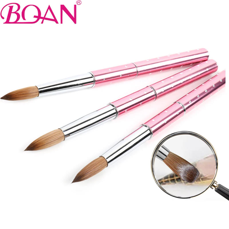 Description Picture 5 of itemBQAN #2-#16 Kolinsky Acrylic Nail Brush 3D Pure Handmade Nail Brushes For Acrylic Application Professional Nail Art Brush Set