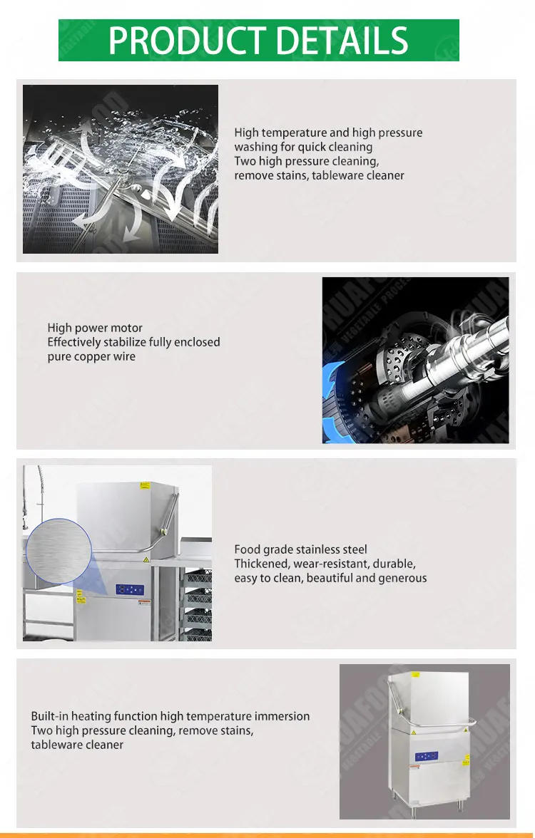 Description Picture 5 of itemenergy saving automatic hood type dishwasher commercial stainless steel restaurant hotel dish washers