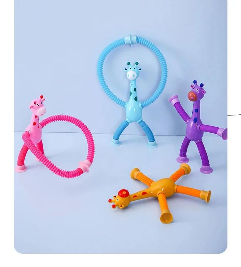 Description Picture 6 of itemNew Suction Cup Telescopic Tube Giraffe Variety Shape Stretch Tube Giraffe Educational Furniture for Display home Decoration
