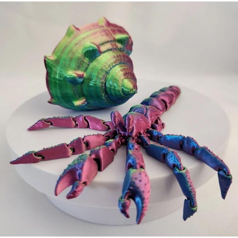 Description Picture 5 of item3D Printed Hermit Crab Detachable Telescopic Joints Movable Model Ornaments Creative Fun Children Gifts Desktop Decoration