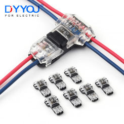 10PCS Wire Connectors Low Voltage Wire Connectors Solid Connection,T Tap Wire Connectors, T Type 2 Pins Wire Splice Connectors