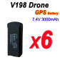 V198 7.4V BatteryX6