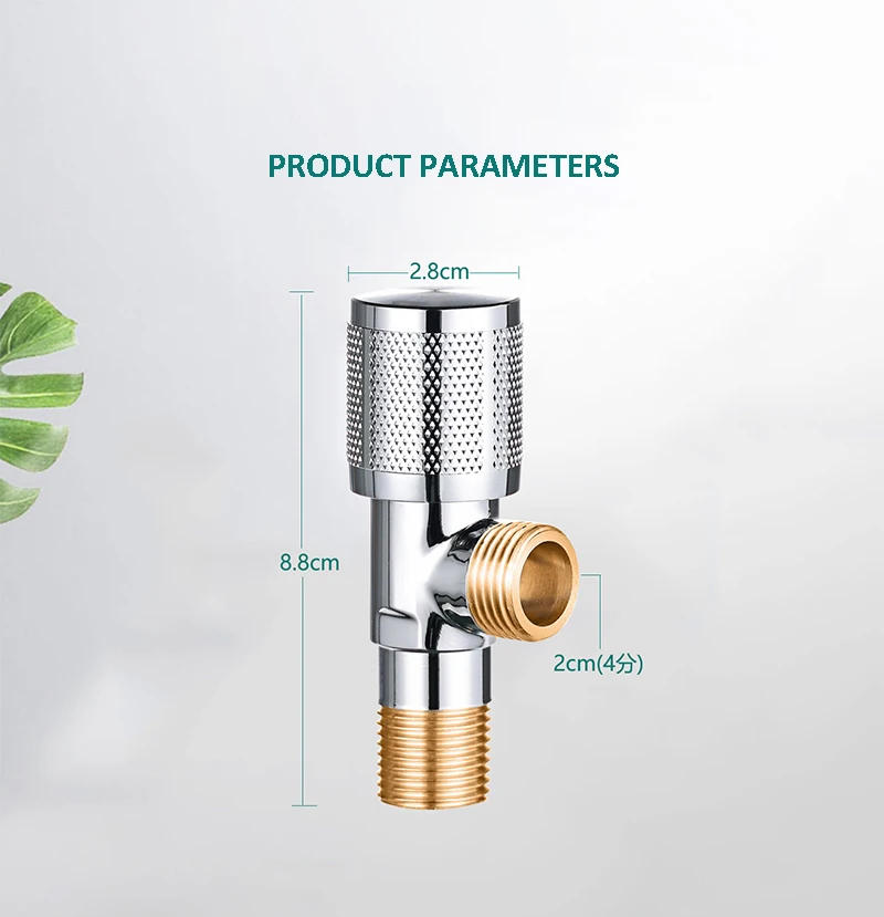 Description Picture 6 of itemAngle Stop Valve Shut Off Quarter Turn Hot Cold Water Shut Off Valve Triangular Valve For Toilet Kitchen