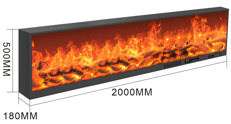 Description Picture 3 of itemNewest Multi Function Led Display Convenient Glass Panel 2000MM with Bluetooth Audio Contemporary  Electric Fireplace