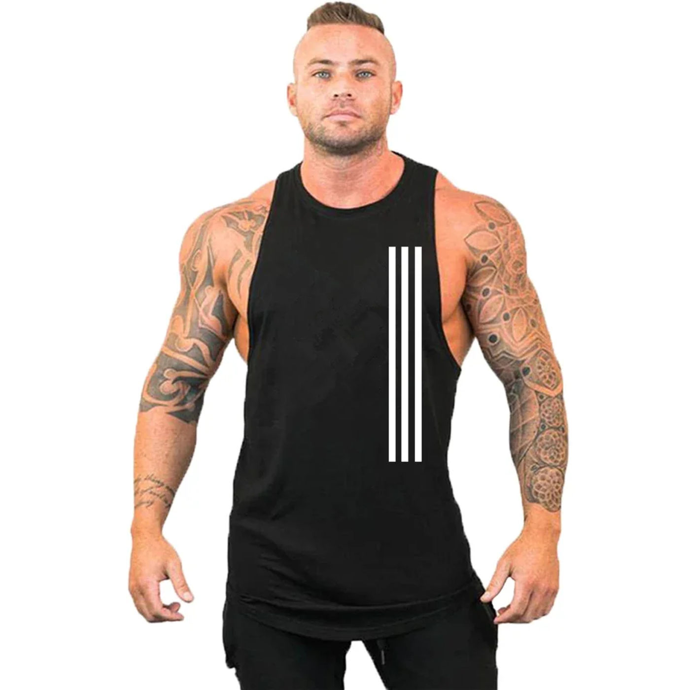 Description Picture 6 of itemBodybuilding Tank Tops Men Gym Workout Fitness sleeveless shirt Male Summer Cotton Undershirt Casual Singlet Vest Brand Clothing