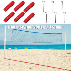 6Pcs Beach Volleyball Lines Outdoor Volleyball Boundary Lines Volleyball Court Webbing with Ground Nails
