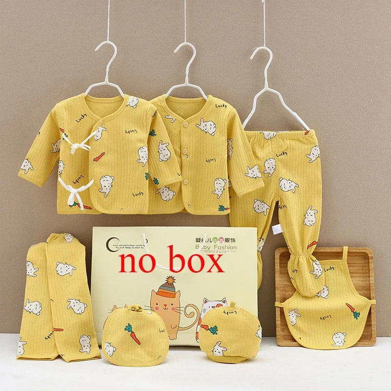 Description Picture 2 of itemNewborn Baby Boy And Baby Girl Clothes cartoon long Sleeve Bodysuit+Pants+Hat 7pcs Set