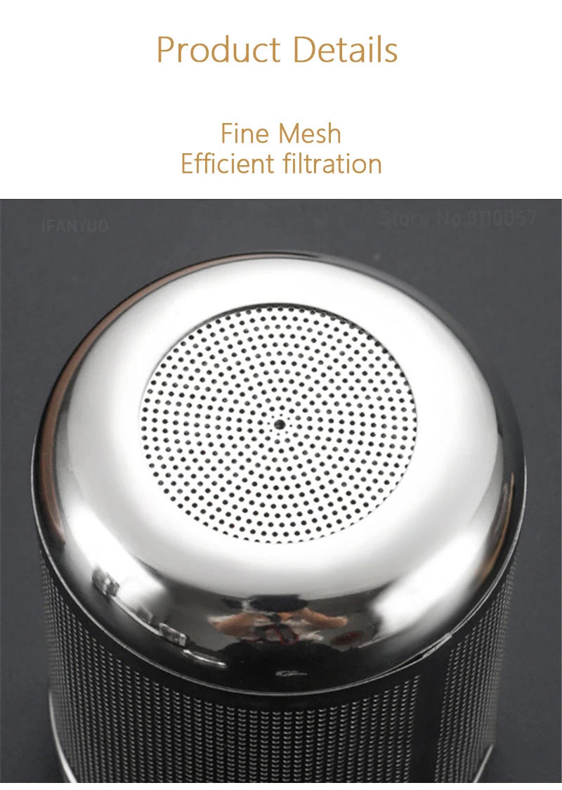 Description Picture 6 of itemExquisite Dragon Pattern Tea Infsuer Spice Seasoning Ball Strainer with Chain 304 Stainless Steel Teapot Teaware Coffee Filter