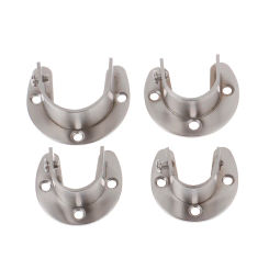 19/22/25/32mm Wardrobe Bracket Stainless Steel Thickening Rod Socket Open Flange Rod Holder Curtain Clothing Rod Accessory