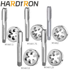 Hardiron M14x1 M14x1.25 M14x1.5 M14x1.75 M14x2 Tap and Die Set Right Hand,  Machine Thread Tap & Round Die