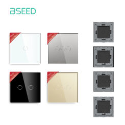 BSEED EU Standard 86mm Single Glass Panel With Metal Frame White Black Gloden Pearl Crystal Glass
