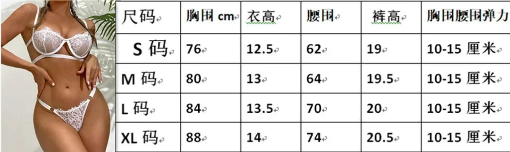 Description Picture 2 of itemSexy Lingerie Woman Lace Transparent Underwear Fairy Embroidery Brief Sets Delicate Bra Kit Push Up Breves Sets Thin Erotic Bras