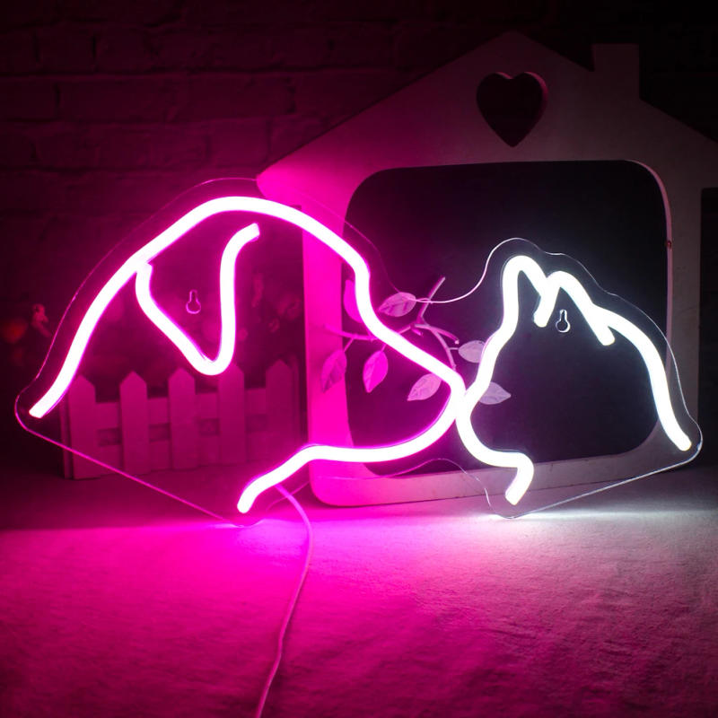 Description Picture 3 of itemCat and Dog Neon Sign Dimmable Room Decoration USB Animal Neon Light for Kids Bedroom Pet Shop Dog Club Party Game Room Decor