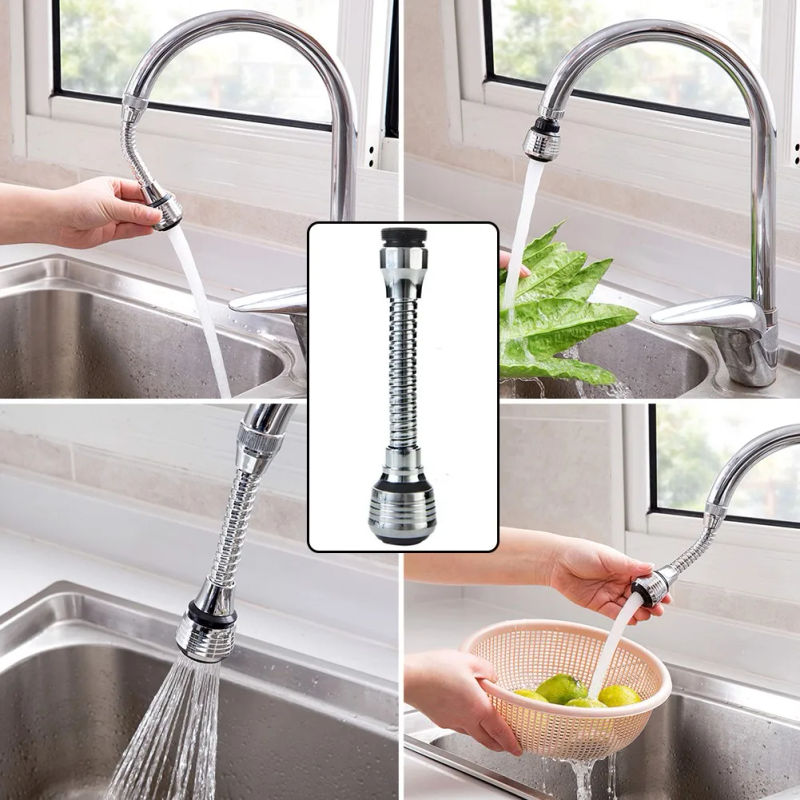 Description Picture 3 of item360 Degree Adjustment Kitchen Faucet Extension Tube Head Replacement Sprayer Shower Kitchen Faucet Accessories