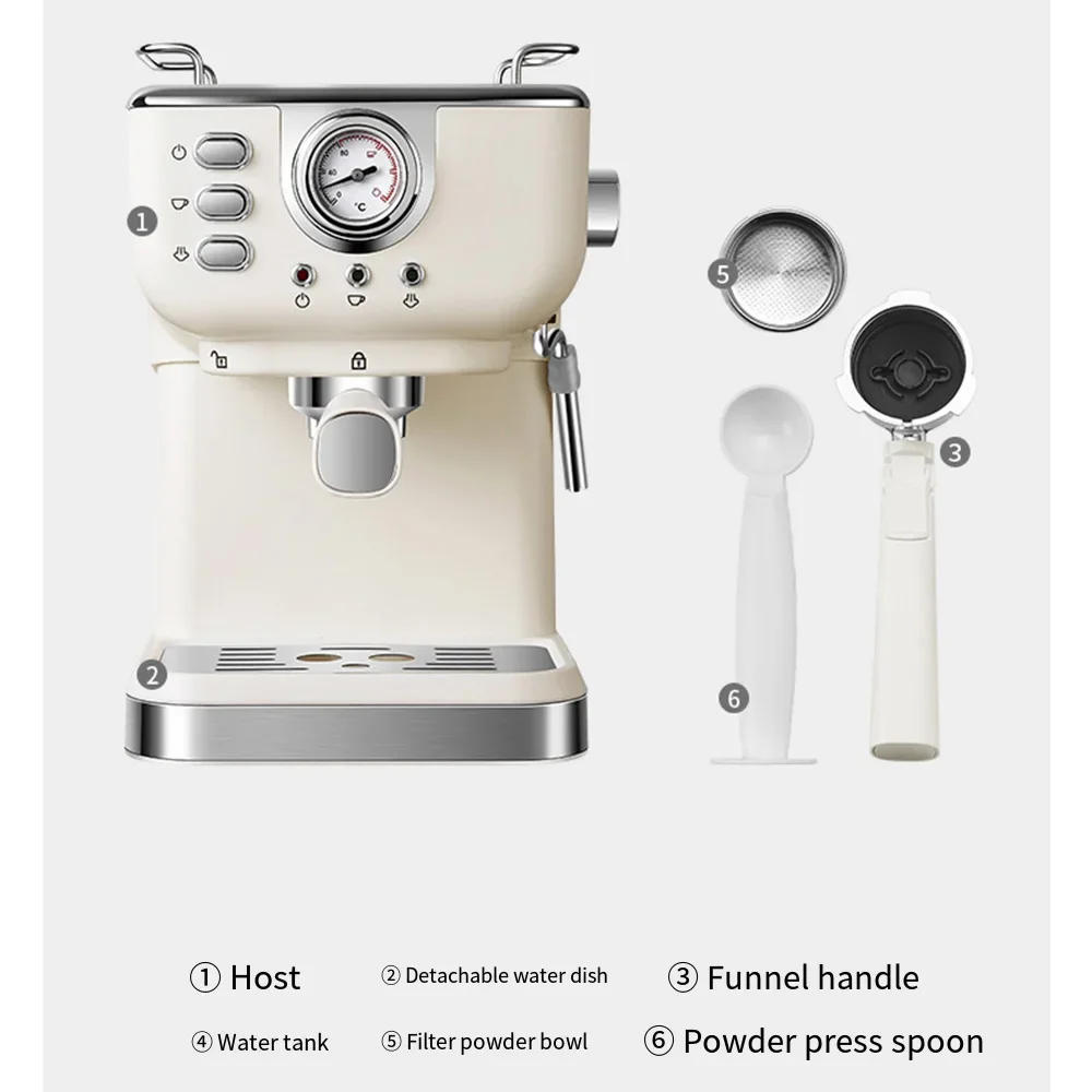 Description Picture 5 of itemHouselin Espresso Coffee Machine 20 Bar, Professional Espresso Maker Cappuccino Machine with Steam Milk Frother