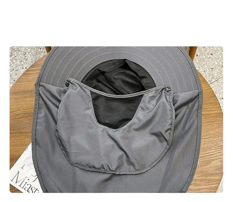 Description Picture 5 of itemSummer Sun Hats UV Protection Outdoor Hunting Fishing Cap For Men Women Hiking Camping Visor Bucket Hat Neck Flap Fisherman Hat