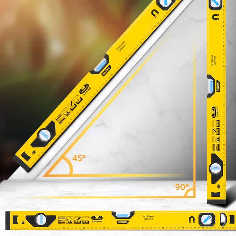 Description Picture 6 of itemDeli Multiple Specifications Precision Spirit Level Measuring Instruments 3-in-1 Bubble Level Multifunction Construction Tools