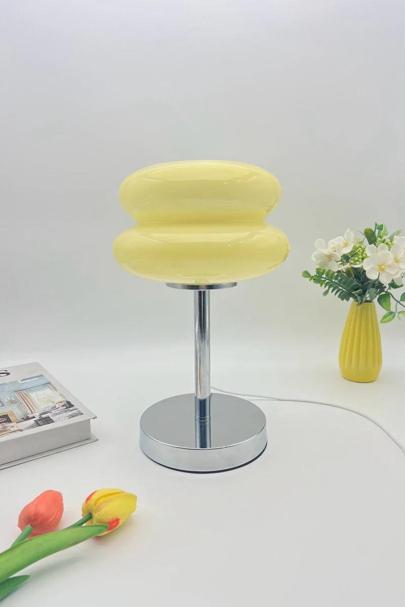 Description Picture 5 of itemGlass Led Table Lamp Ambient Lighting Decoration Bedroom Bedside Atmosphere Room Decor Art Desk Lamps creative Night Light