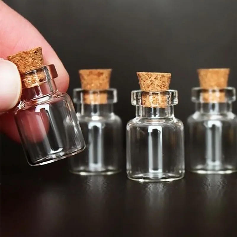 Description Picture 3 of itemMini Glass Bottles with Wood Cork Stoppers DIY Message Wishing Bottle Spice Storage Bottle Jars for Birthday Wedding Party Decor
