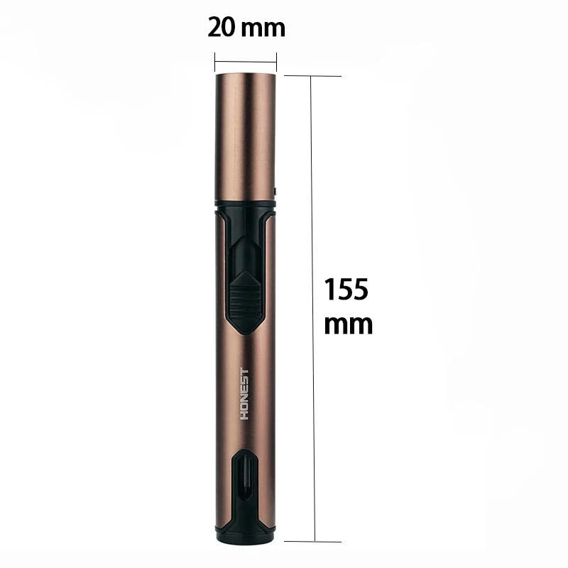 Description Picture 6 of itemHONEST Metal Windproof Lighter Butane Jet Flame Lighter Cigarette Cigar Accessories Kitchen Cooking BBQ Outdoor Gadgets