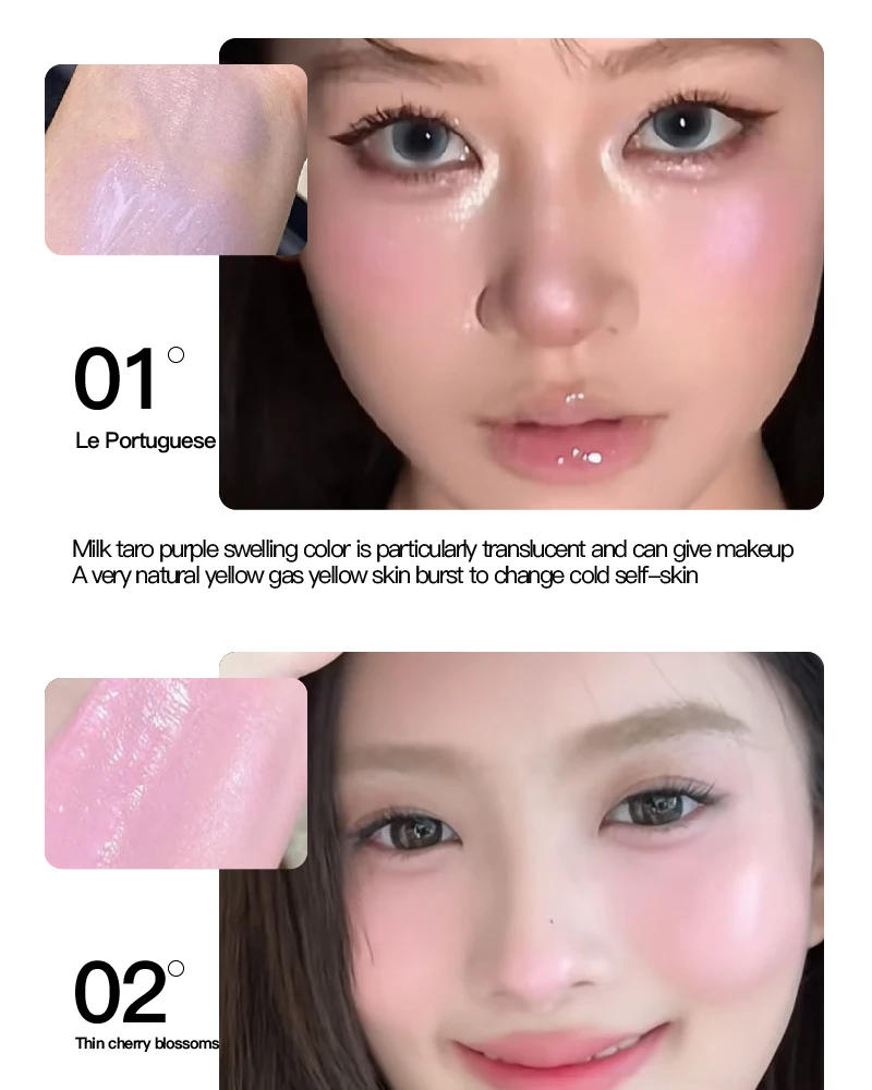 Description Picture 6 of itemLight Pink Liquid Blush Cheek Waterproof Lasting Brightening Natural Matte Rouge Contouring Low Saturated Blusher Korean Makeup