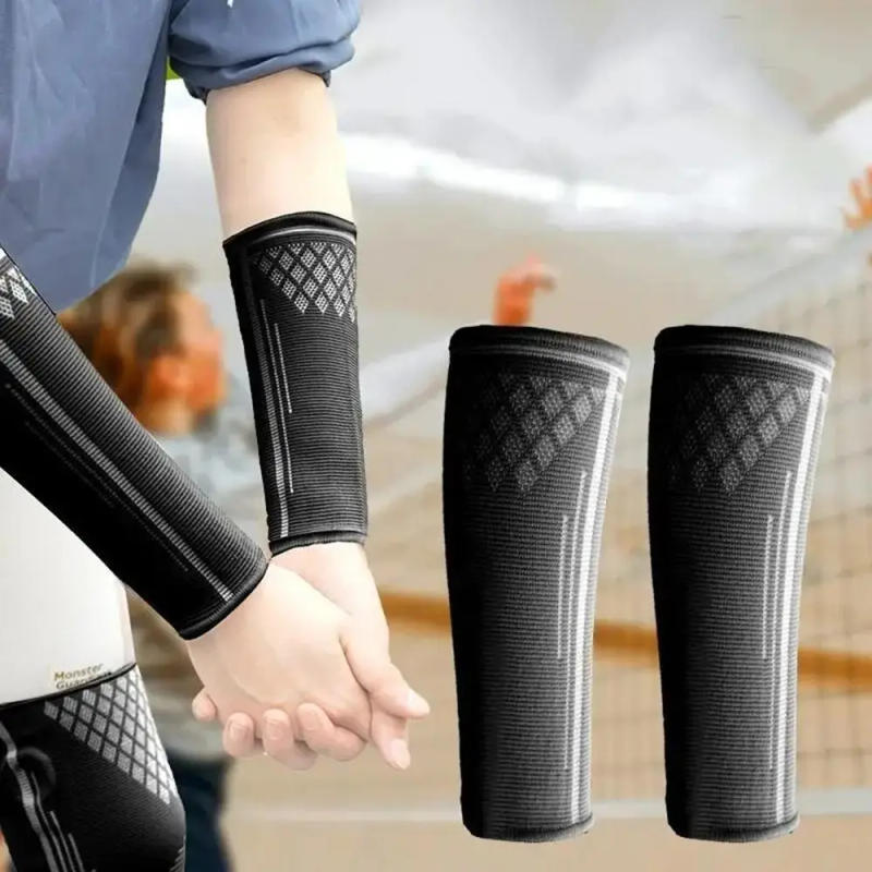 Description Picture 2 of itemUV Protection Volleyball Arm Sleeves Breathable Elastic Arm Warmers Wrist Support Sports Safety Forearm Compression Sleeve