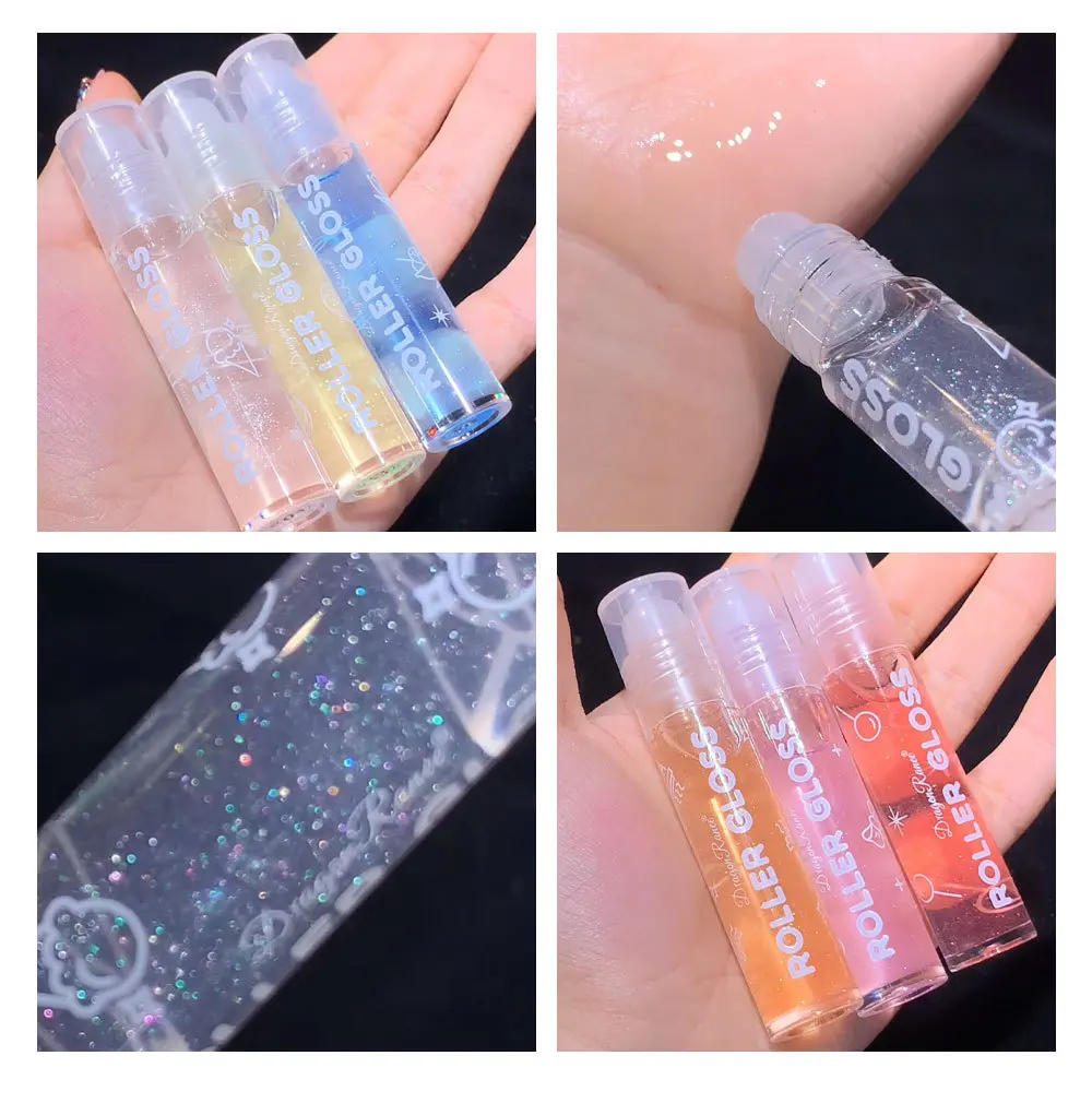 Description Picture 6 of itemMoisturizing Transparent Pearlescent Lip Oil Mirror Water Lip Gloss Blue Fine Shimmer Liquid Lipstick Makeup Non-sticky Lip Care