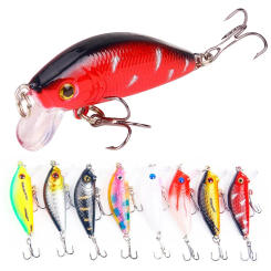 ZWICKE 50mm 4.2g Fishing Lures Minnow Wobbler Artificial Plastic Hard Bait Popper Bass Trout Popper Lure Wobblers for Fishing