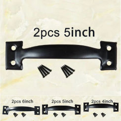 2PCS Sliding Barn Door Handle Gate Cabinet Furniture Handle Pull For Barn Doors Gates Garages Sheds Hardware Handles Accessories