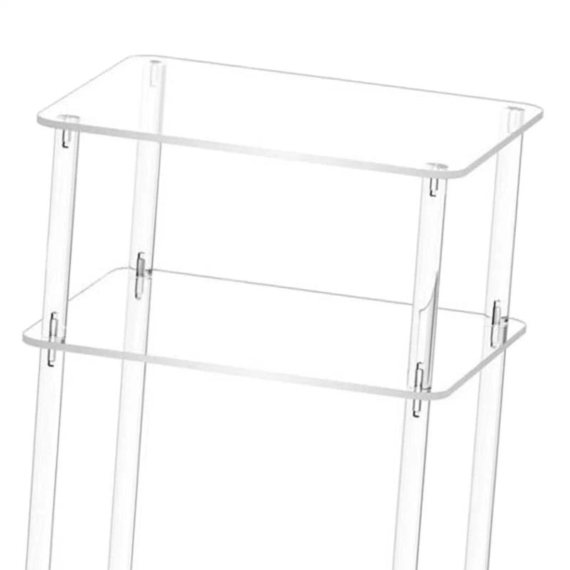 Description Picture 6 of itemAcrylic Side Table 3 Tier End Table Bedside Furniture Clear NightStand Table Bedside Table for Bathroom Couch Living Room