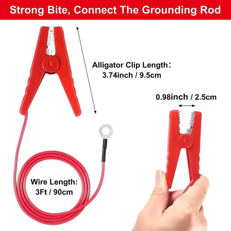 Description Picture 5 of item2PCS Electric Fence Alligator Clips Electric Fence Connectors Electric Fence Charger Controller Alligator Clips Cable for Fence