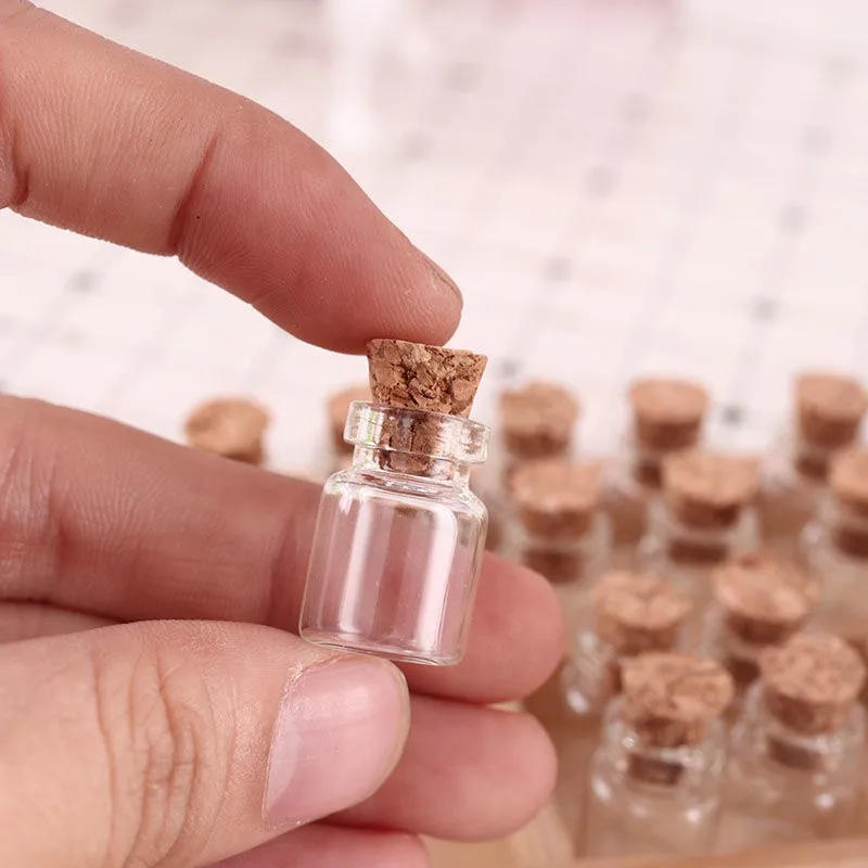 Description Picture 6 of itemMini Glass Bottles with Wood Cork Stoppers DIY Message Wishing Bottle Spice Storage Bottle Jars for Birthday Wedding Party Decor