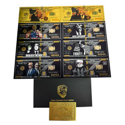 8 Designs 2024 Fight Card Shooting Makes Me Stronger Donald Trump 100 US Dollar 24K Gold Black Banknote
