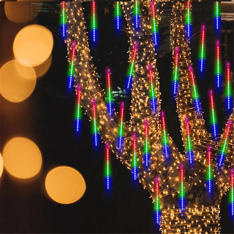 Description Picture 2 of item32/24/16/8 Tube US/EU Plug Outdoor LED 8 Tubes Meteor Shower Light String Christmas Lighting Fairy Light Street Decoration