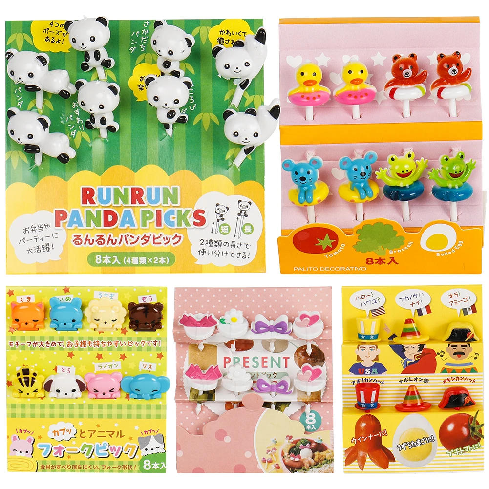 Description Picture 2 of itemLunch Box Fruit Picks Mini Creative Fruit Cake Dessert Food Forks Kids Snack Decor Forks Bento Salad Decor Cake Picks Toothpick