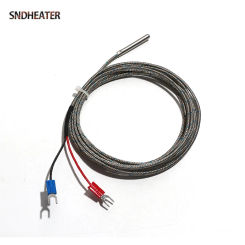 SNDHEATER WRNT-035 Thermocouple High Precision Sensor Probe 0.5M 1M 2M 3M 4M Alloy Metal Shielded Wire K/E/J/T-type Test Cable