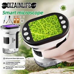 1000X Handheld Microscope for Kids 4K 2.0" Screen Rechargeable Pocket Digital Microscopes Magnifying Lenses Microscope Camera