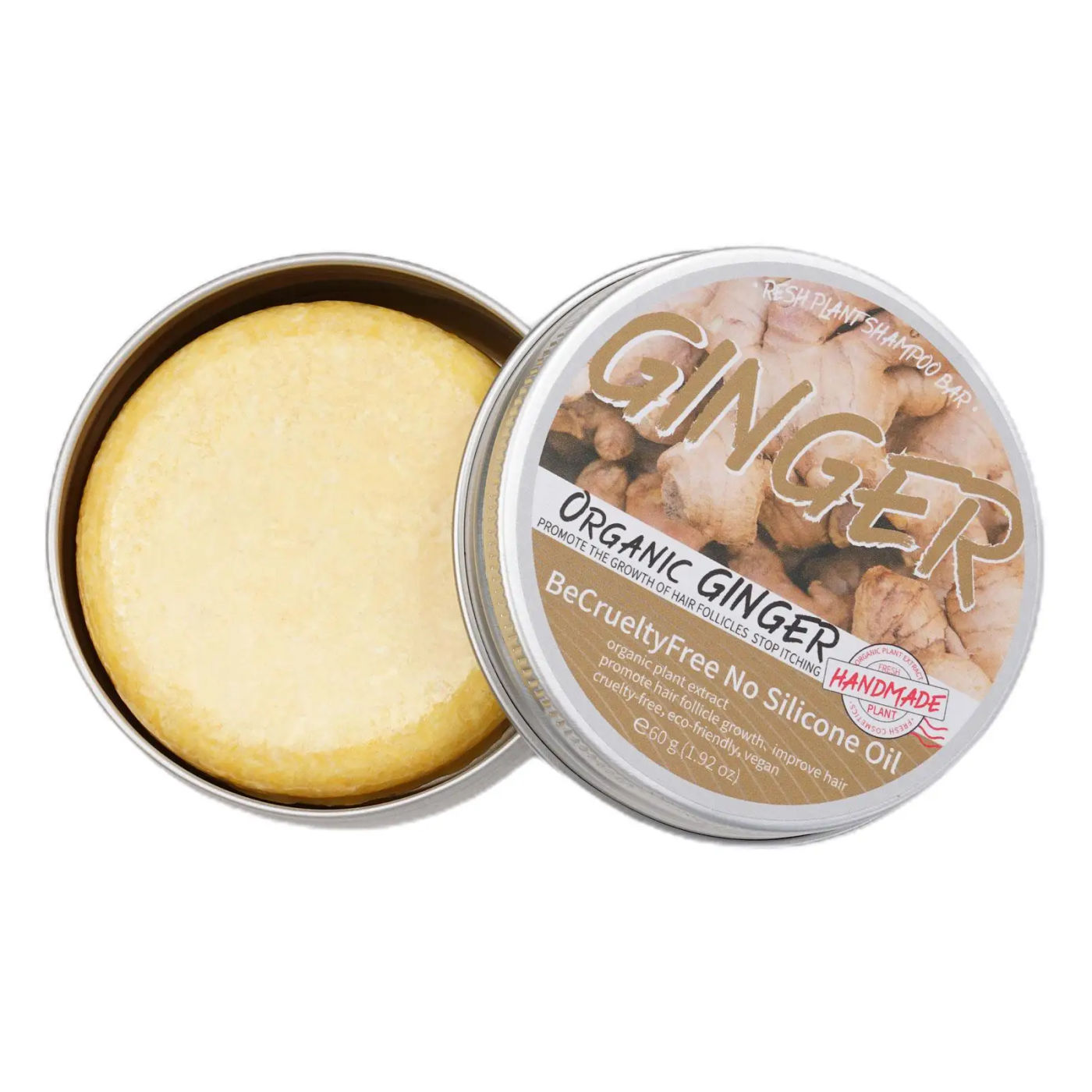 Description Picture 3 of itemGinger Polygonum Soap Shampoo Cold Processed Soap Hair Shampoo Calp Nourishing Repairing Dry Damaged Hair Care 60g