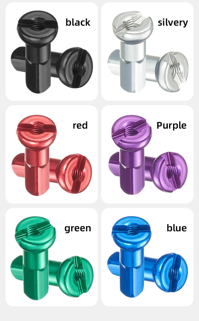 Description Picture 6 of itemVXM Bicycle Aluminum Alloy Spoke Nipples CNC-machined Anodized 14G 14mm MTB Road Bike Wheel Caps E-bike Rim Nuts Copper Parts