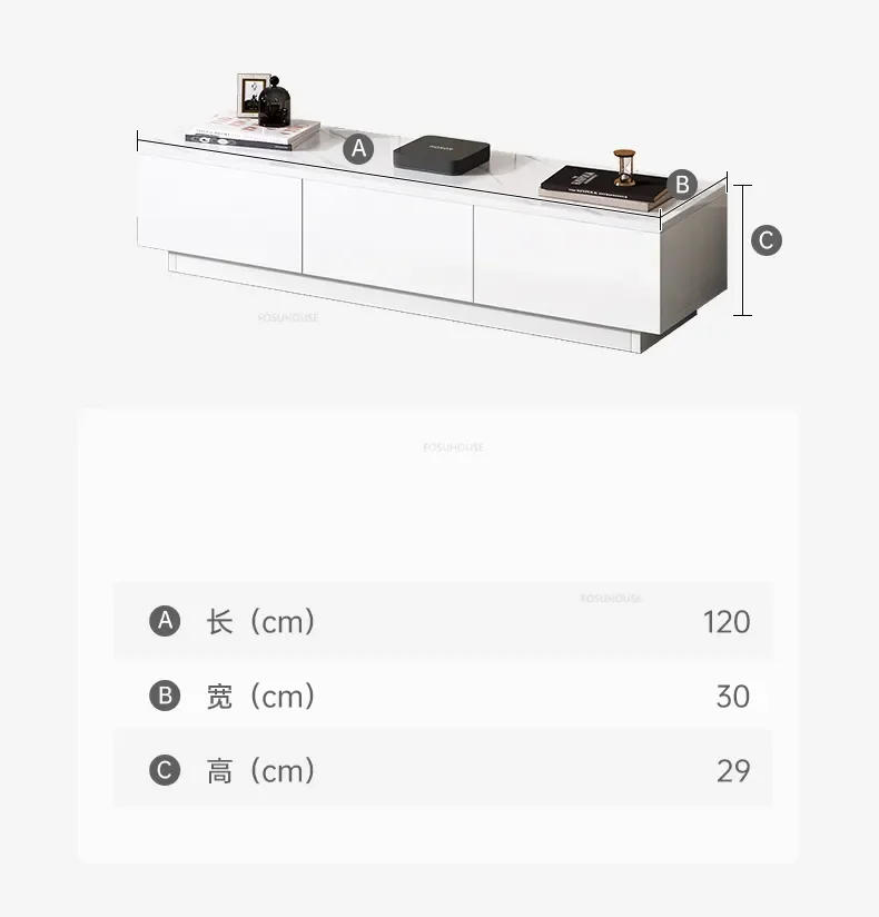 Description Picture 5 of itemLight Luxury Wooden TV Stands Nordic Living Room Furniture Modern Home TV Cabinet with Drawers Small Apartment Storage Cabinet L
