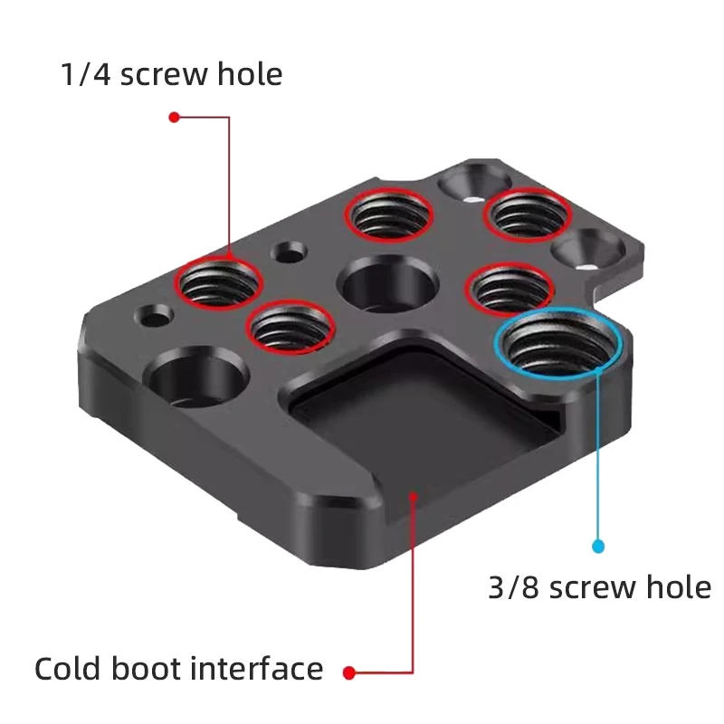 Description Picture 5 of itemQuick Release Plate Camera Stabilizer Expansion Mounting Base with Cold Shoe Mount for DJI Ronin S SC RS2 RS3 Accessories