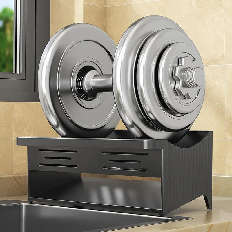 Description Picture 5 of itemKitchen Sink Rack with Self-draining Tray Sponge Rag Organizer Bathroom Cosmetic Holder Bathroom Shelf Kitchen Accessories Rack