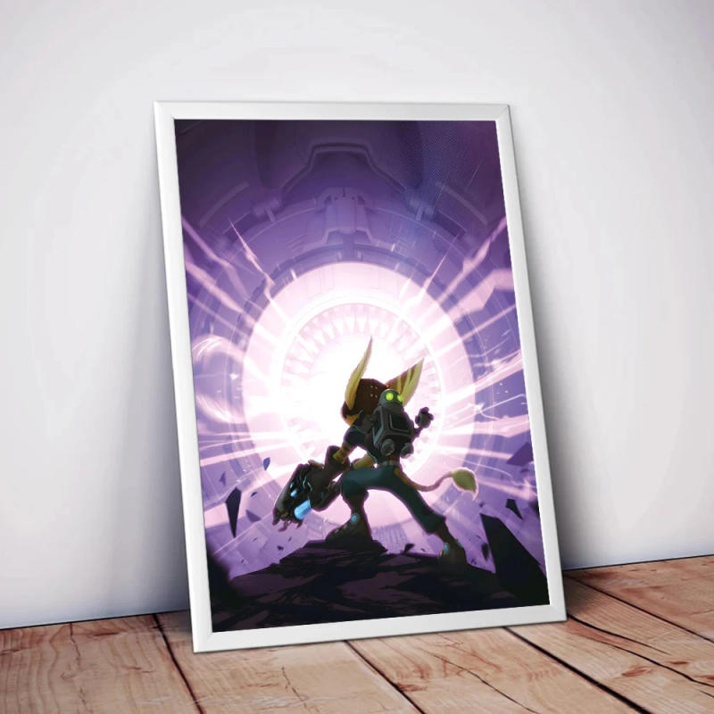 Description Picture 4 of itemRatchet N Clank Cartoon Fan Art Poster Canvas Painting Cartoon Kids Room Aesthetic Wall Decor Ratchet N Clank Anime Decoration