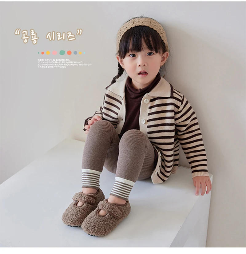 Description Picture 3 of itemMILANCEL Winter Baby Pants Fur Lining Girls Legging High Elastic Thicking Pants