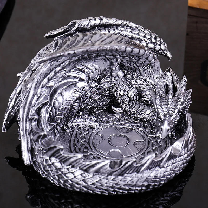 Description Picture 4 of itemDragon Ashtray Ash Tray Creative Cigarette Smoking Ashtray Ash Plate Home Office Desktop Decor Ashtray Ornamental Craft Ashtray