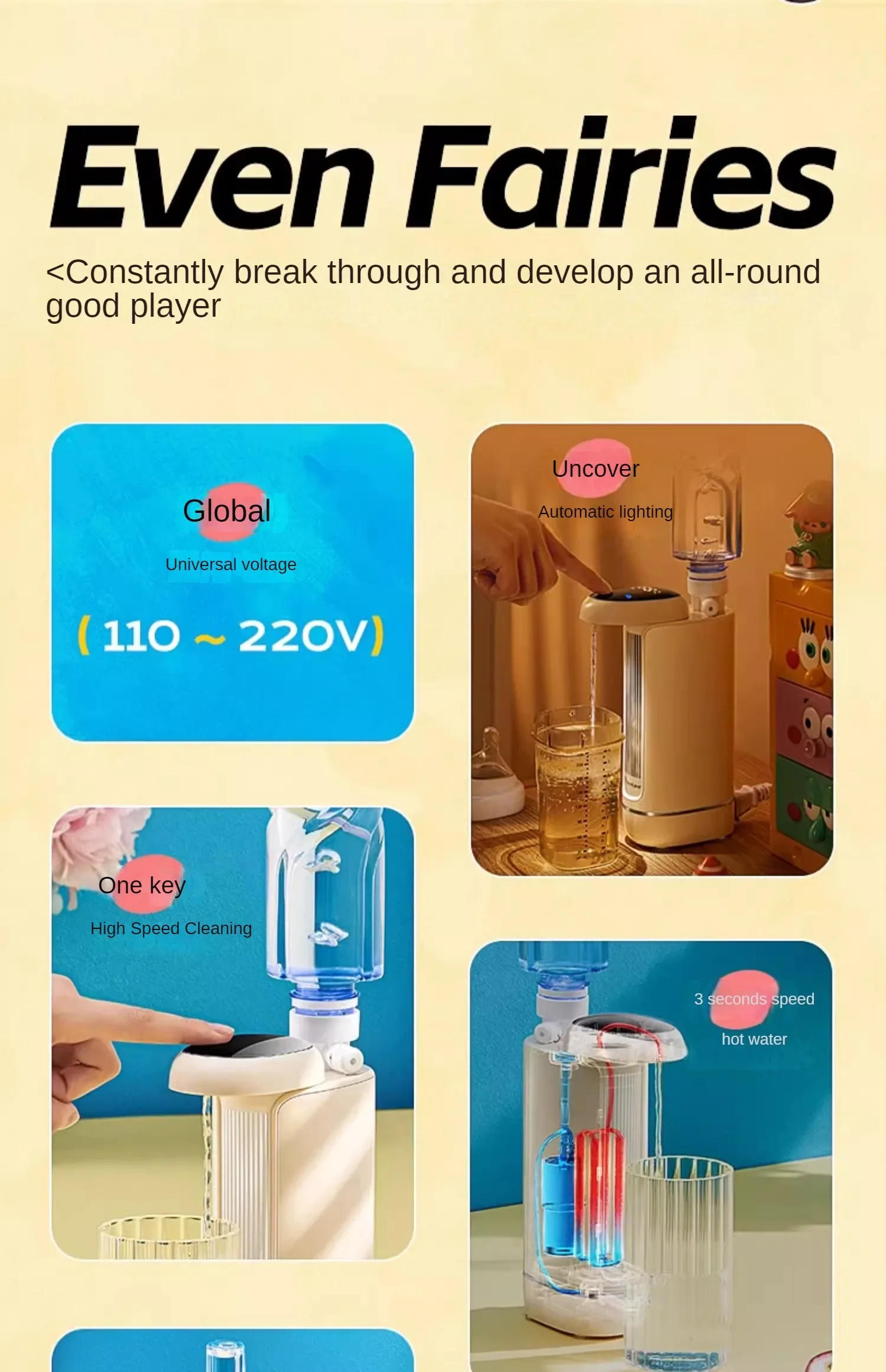 Description Picture 4 of itemInstant Hot Water Dispenser Desktop Desktop Travel Business Trip Hot Water Portable and Universal Bouilloire Électrique Portable