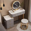 Nordic Mirror Dressing Table Storage Stool Luxury Console Bedside Vanity Dressing Table Desk Toaletka Z Lustrem Home Furniture