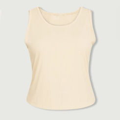 Plus Size Sleeveless Vest Round Neck Innerwear High Stretch Cool Breathable Basic Casual Summer Top - Plain Colour