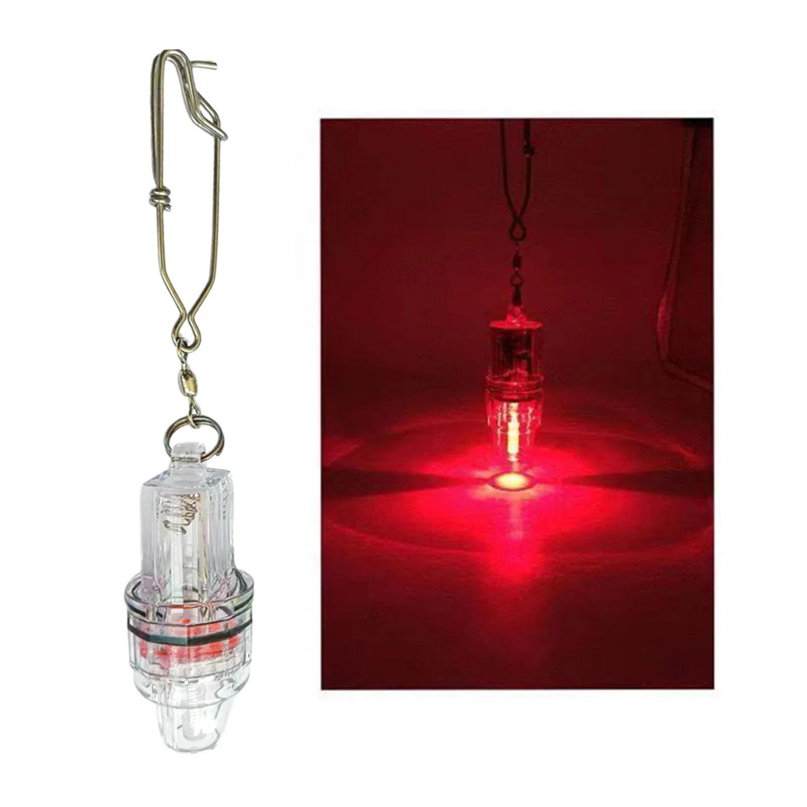Description Picture 3 of item2pcs Fishing Lure Light LED Waterproof Fishing Light Attractants Deep Drop Fishing Lamp Bait Lure Equipment Accessories